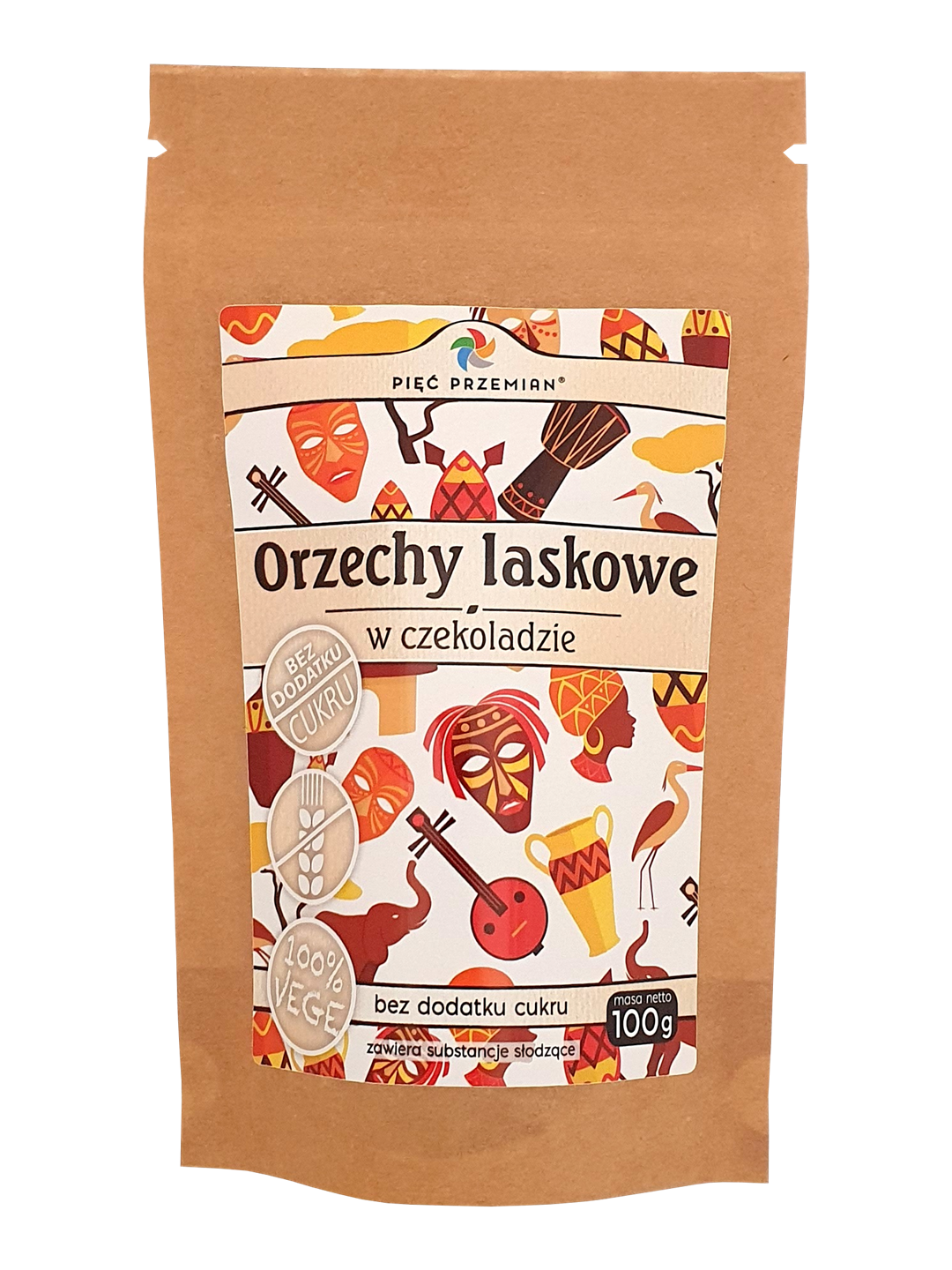 Orzechy laskowe w czekoladzie bez cukru 100 g - Pięć Przemian