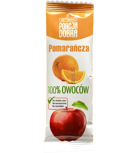 Listki owocowe Porcja dobra JABŁKOWO - POMARAŃCZOWA PRZEKĄSKA 16 g - Pure Life
