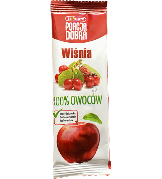 Listki owocowe Porcja dobra JABŁKOWO - WIŚNIOWA PRZEKĄSKA 16 g - Pure Life