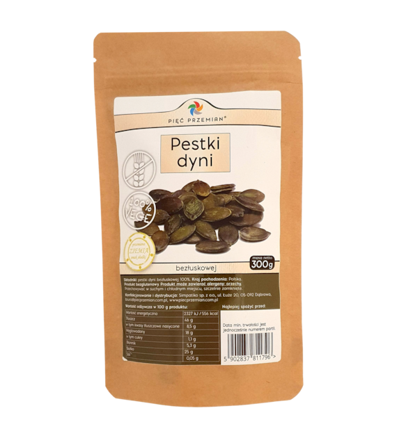 Pestki dyni bezłuskowej 300 g - Pięć Przemian