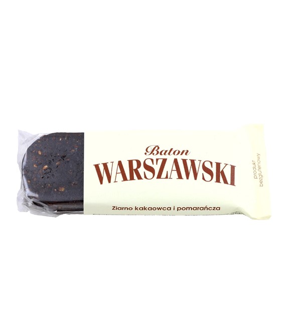 Baton Warszawski - ziarno kakaowca i pomarańcza 50g - Baton Warszawski