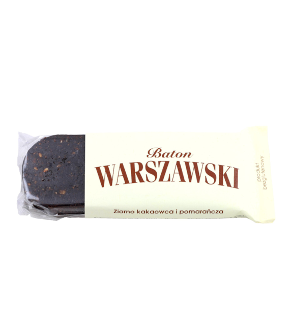 Baton Warszawski - ziarno kakaowca i pomarańcza 50g - Baton Warszawski