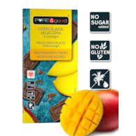 Czekolada mleczna z mango bez dodatku cukru 75 g - Pure&Good