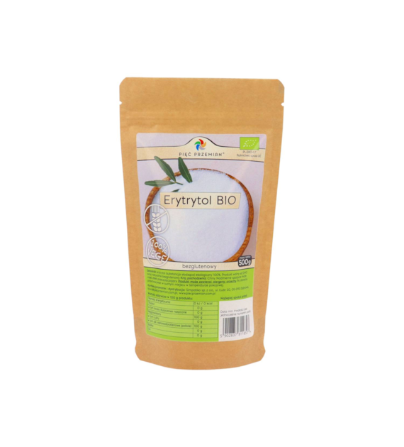 Erytrytol BIO 500 g - Pięć Przemian