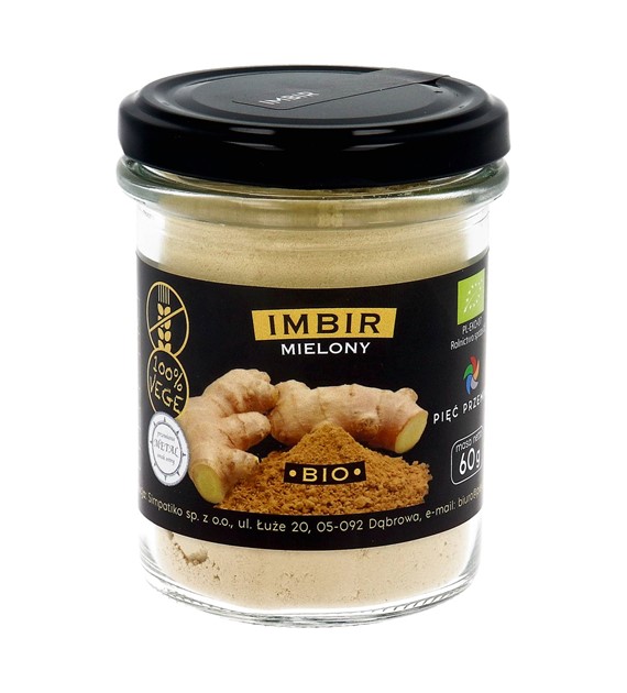 Imbir mielony bezglutenowy BIO 60 g - Pięć Przemian