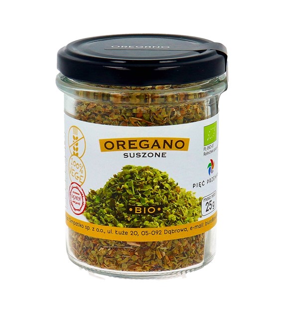 Oregano suszone bezglutenowe BIO 25 g - Pięć Przemian