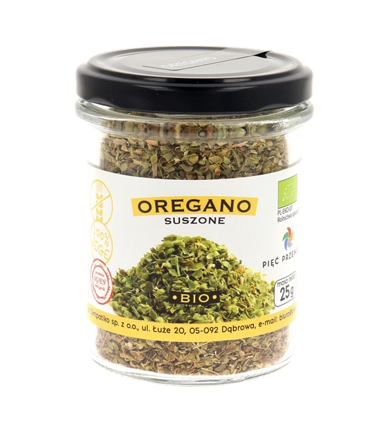 Oregano suszone bezglutenowe BIO 25 g - Pięć Przemian