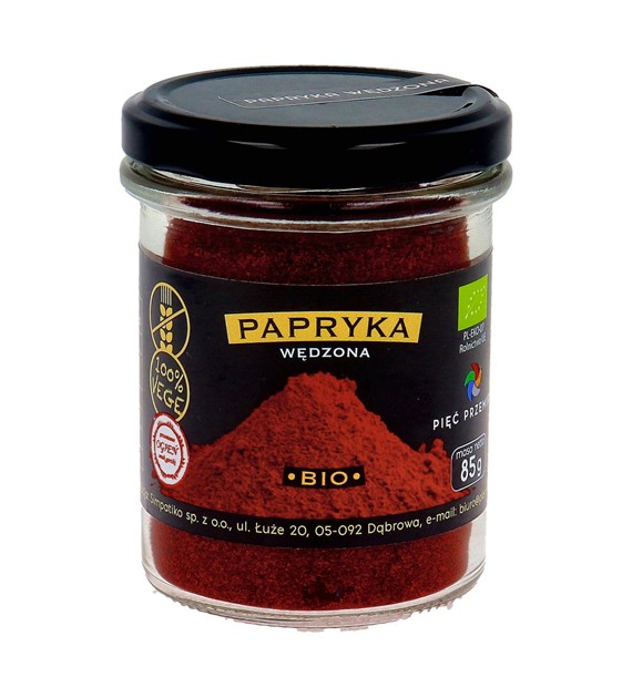 Papryka wędzona bezglutenowa BIO 85 g - Pięć Przemian