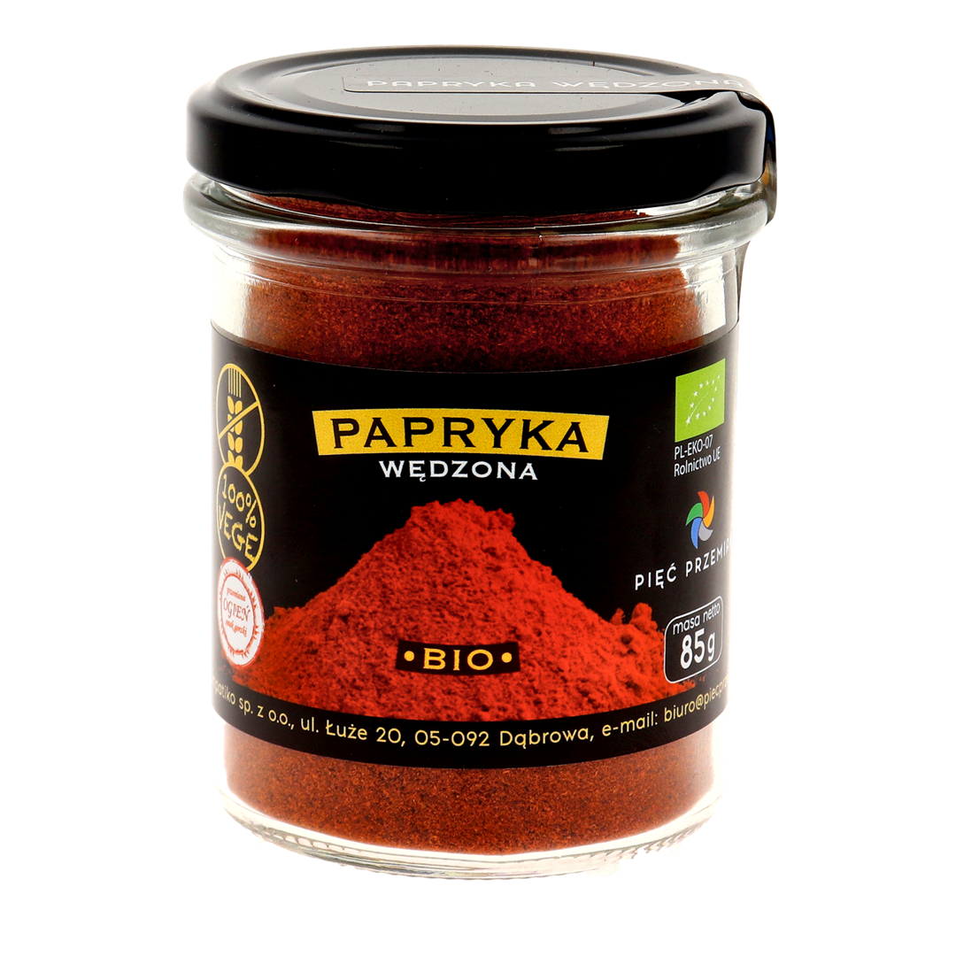 Papryka wędzona bezglutenowa BIO 85 g - Pięć Przemian