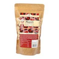 Musli owsiane z wiśnią i mleczną czekoladą bezglutenowe 500 g - Pięć Przemian