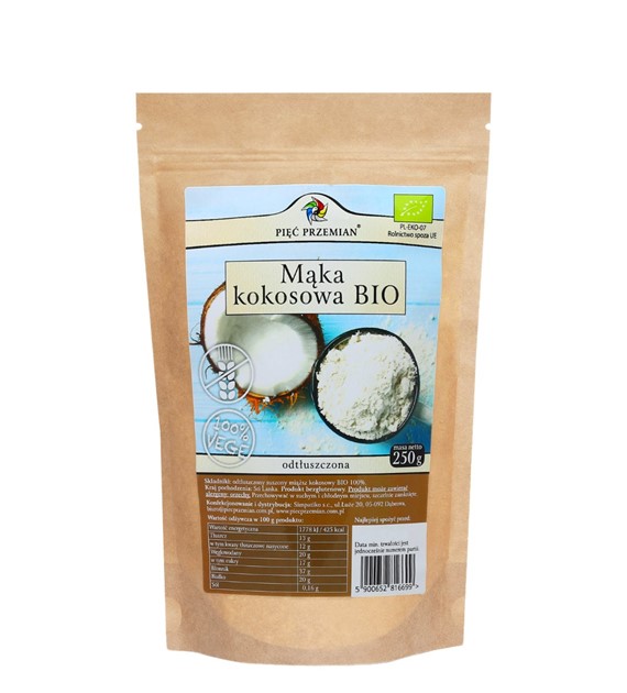 Mąka kokosowa BIO 250 g - Pięć Przemian