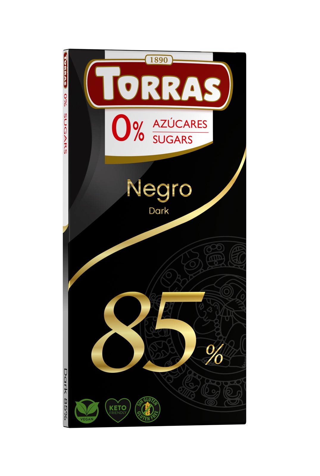 Czekolada gorzka 85% kakao bez dodatku cukru 75 g - Torras