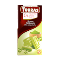 Czekolada biała z herbatą matcha bez dodatku cukru 75 g - Torras