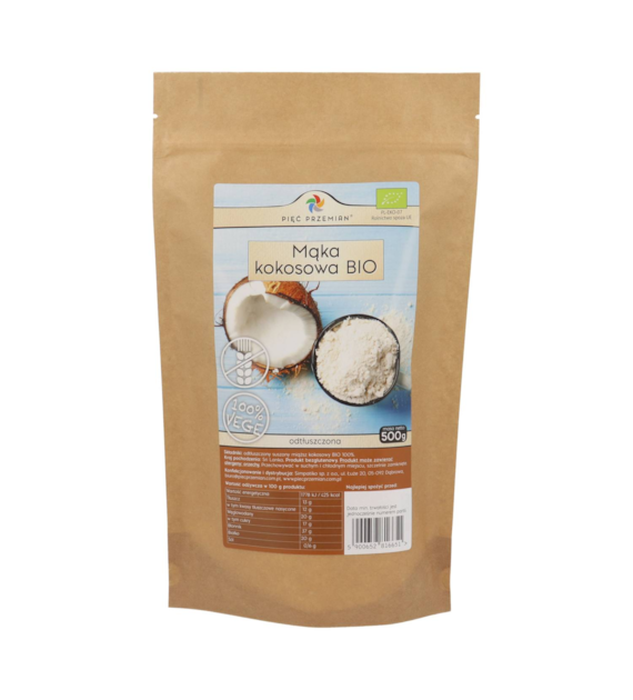 Mąka kokosowa BIO 500 g - Pięć Przemian