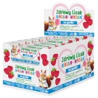 Zdrowy lizak Mniam-Mniam na gardło malina (ŁEZKA) - Starpharma