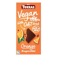Czekolada wegańska z ekstraktem owsianym i pomarańczą bez dodatku cukru 100 g - Torras