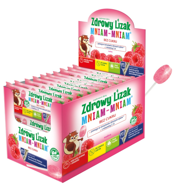 Zdrowy lizak Mniam-Mniam malina (KULKA) - Starpharma