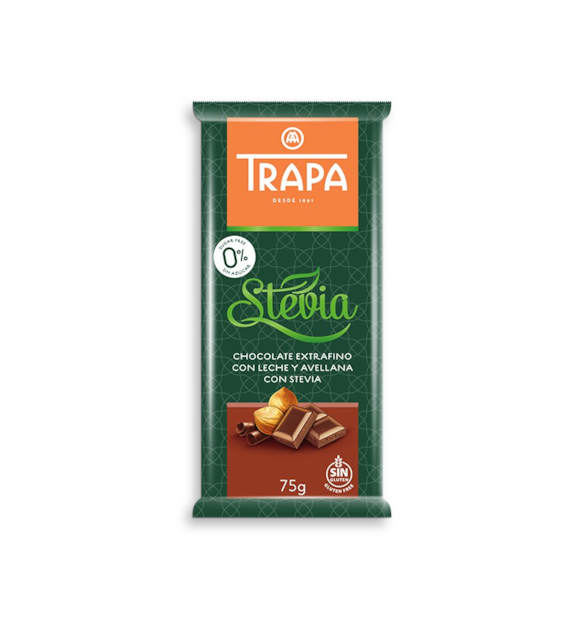 Czekolada mleczna z orzechami laskowymi 75 g - Trapa