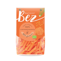 Makaron bezglutenowy z czerwonej soczewicy penne BIO 250 g - Bartolini