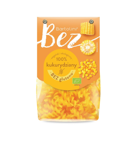 Makaron bezglutenowy kukurydziany świder BIO 250 g - Bartolini