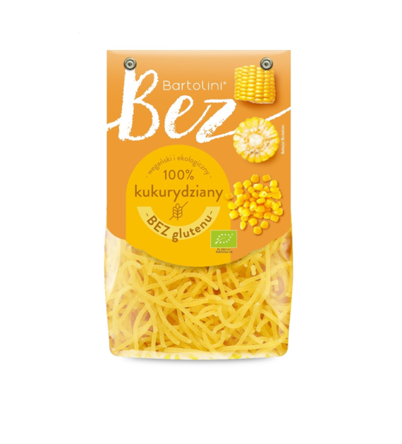 Makaron bezglutenowy kukurydziany krajanka BIO 250 g - Bartolini