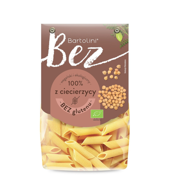 Makaron bezglutenowy z ciecierzycy penne BIO 250 g - Bartolini