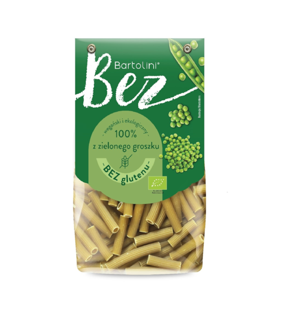 Makaron bezglutenowy z zielonego groszku rurka BIO 250 g - Bartolini