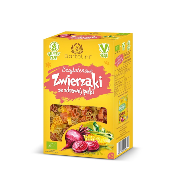 Makaron bezglutenowy zwierzaki BIO 250 g - Bartolini