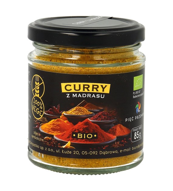 Curry z Madrasu BIO 85 g - Pięć Przemian