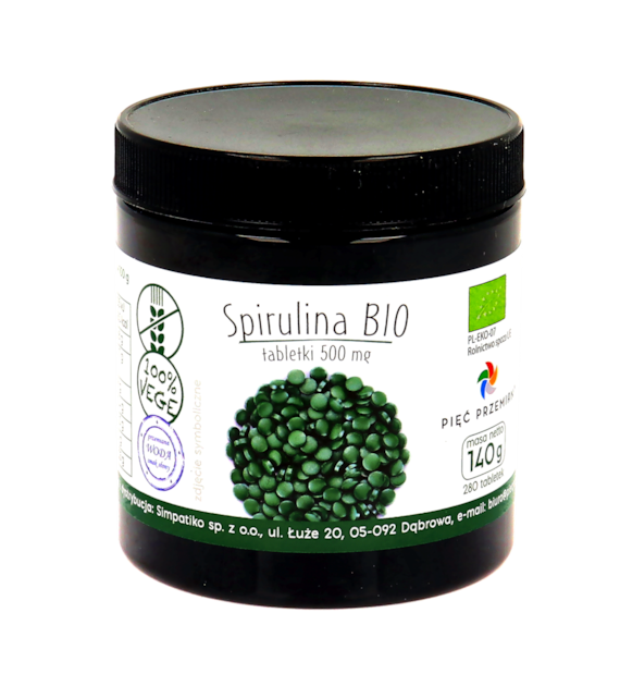 Spirulina tabletki BIO 140 g - Pięć Przemian