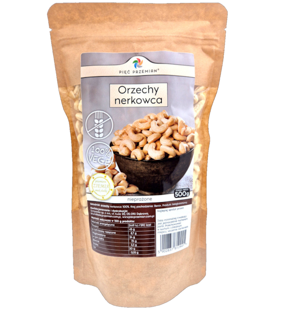 Orzechy nerkowca 500 g - Pięć Przemian