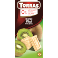 Czekolada biała z kiwi bez dodatku cukru 75 g - Torras