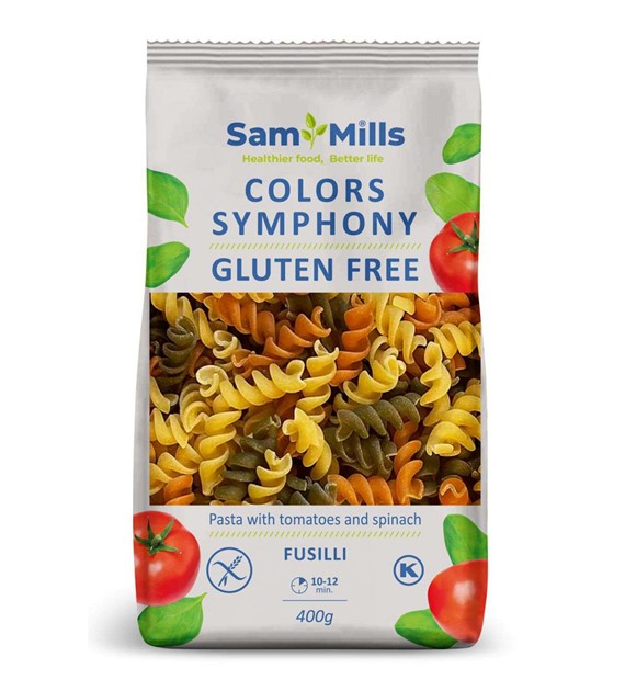 Makaron bezglutenowy 3-kolorowy świder (fusilli) 400 g - Sam Mills