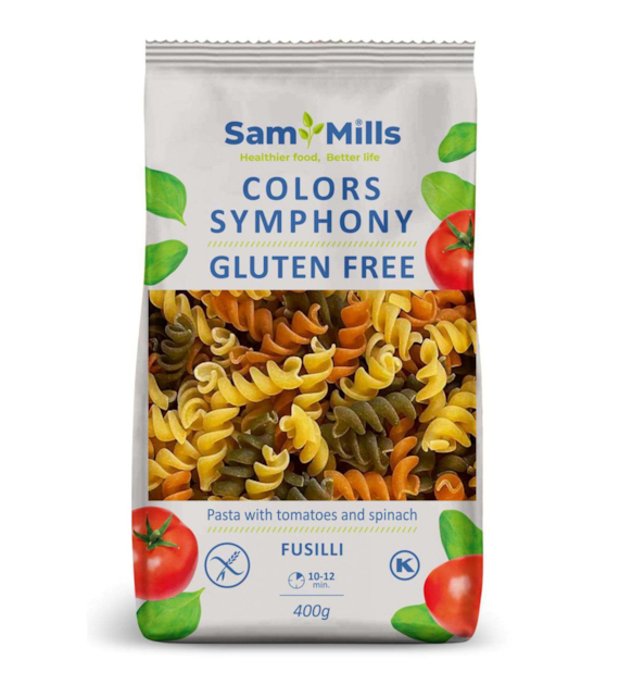 Makaron bezglutenowy 3-kolorowy świder (fusilli) 400 g - Sam Mills