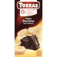 Czekolada gorzka z bananami bez dodatku cukru 75 g -  Torras