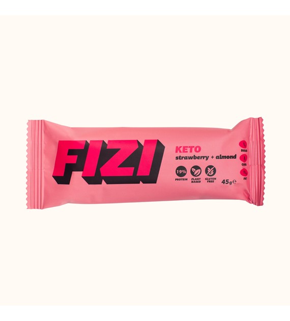 Baton keto proteinowy strawberry almond 45 g - Fizi