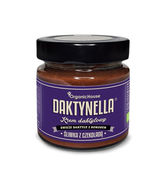 Daktynella śliwka z czekoladą BIO 190 g - OrganicHouse