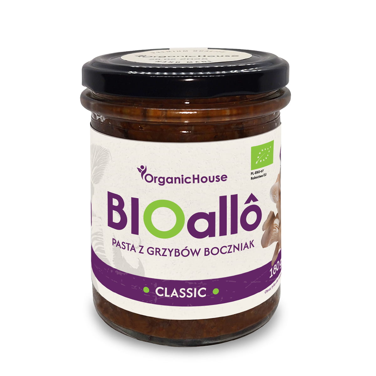 Pasta z grzybów boczniak BIOallo classic 180 g - OrganicHouse