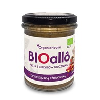 Pasta z grzybów boczniak z ciecierzycą i żurawiną BIOallo 180 g - OrganicHouse