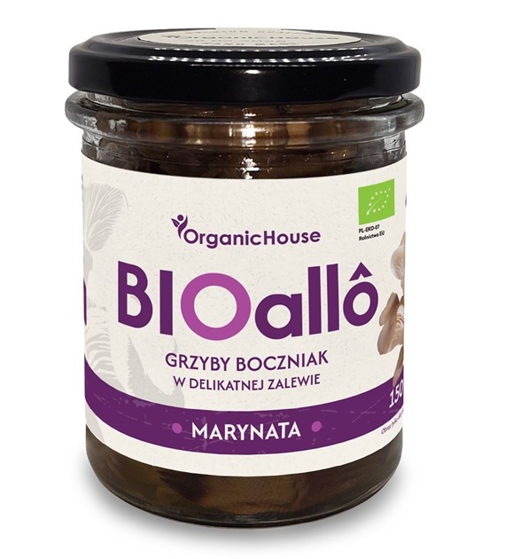 Grzyby boczniak w delikatnej marynacie BIOALLO 180 g - OrganicHouse