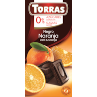 Czekolada gorzka z pomarańczami bez dodatku cukru 75 g - Torras
