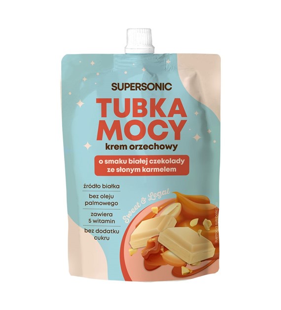 Tubka biała czekolada ze słonym karmelem 50 g - Supersonic