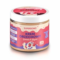 Krem orzechowy o smaku  białej czekolady z malinami 160 g - Supersonic