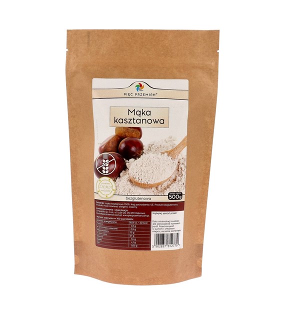 Mąka kasztanowa 500 g - Pięć Przemian