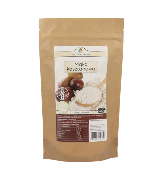 Mąka kasztanowa 500 g - Pięć Przemian