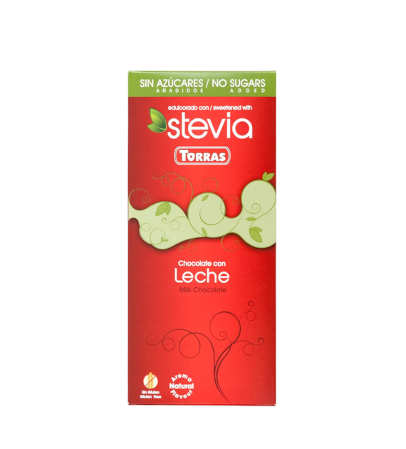 Czekolada mleczna ze stewią 100 g - Torras