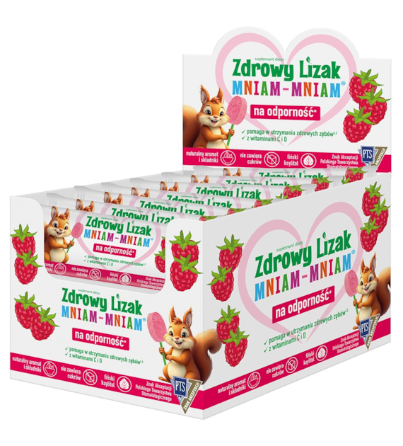 Zdrowy lizak Mniam-Mniam malina (ŁEZKA) - Starpharma