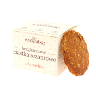 Ciastka sezamowe z żurawiną bezglutenowe 150 g - Łakoć Warszawski - Baton Warszawski