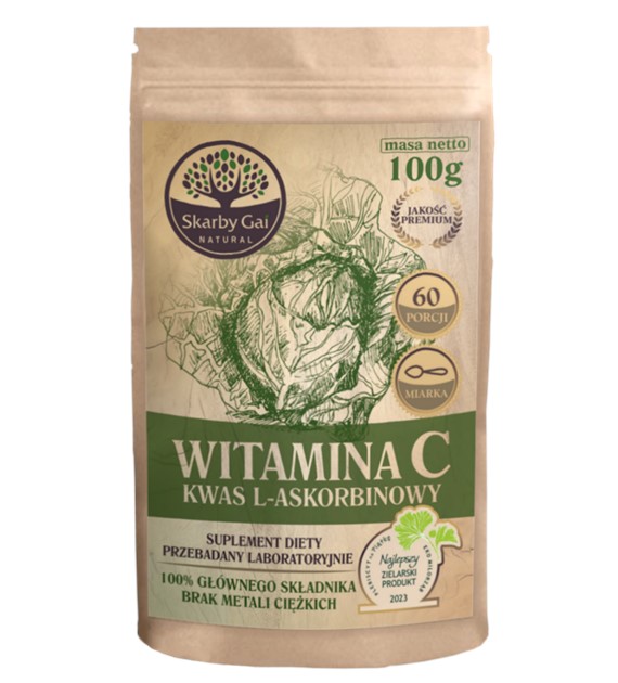 Witamina C z kapusty - kwas L-askorbinowy 100 g - Skarby Gai