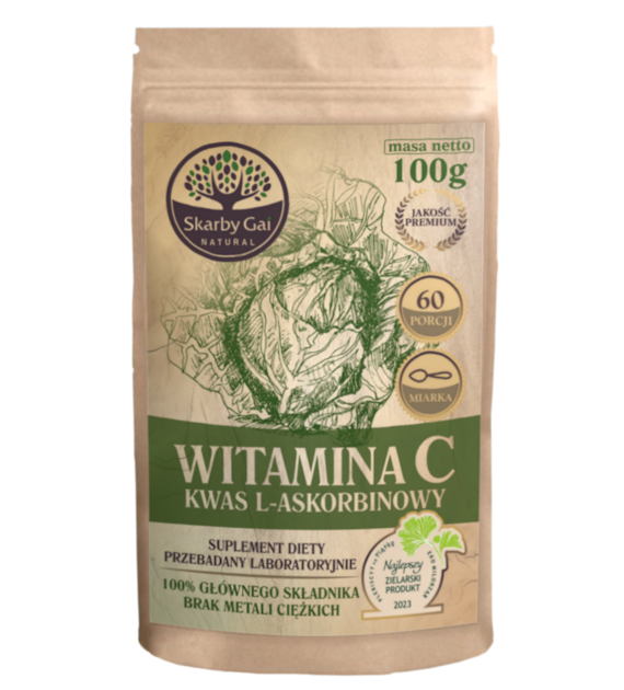 Witamina C z kapusty - kwas L-askorbinowy 100 g - Skarby Gai